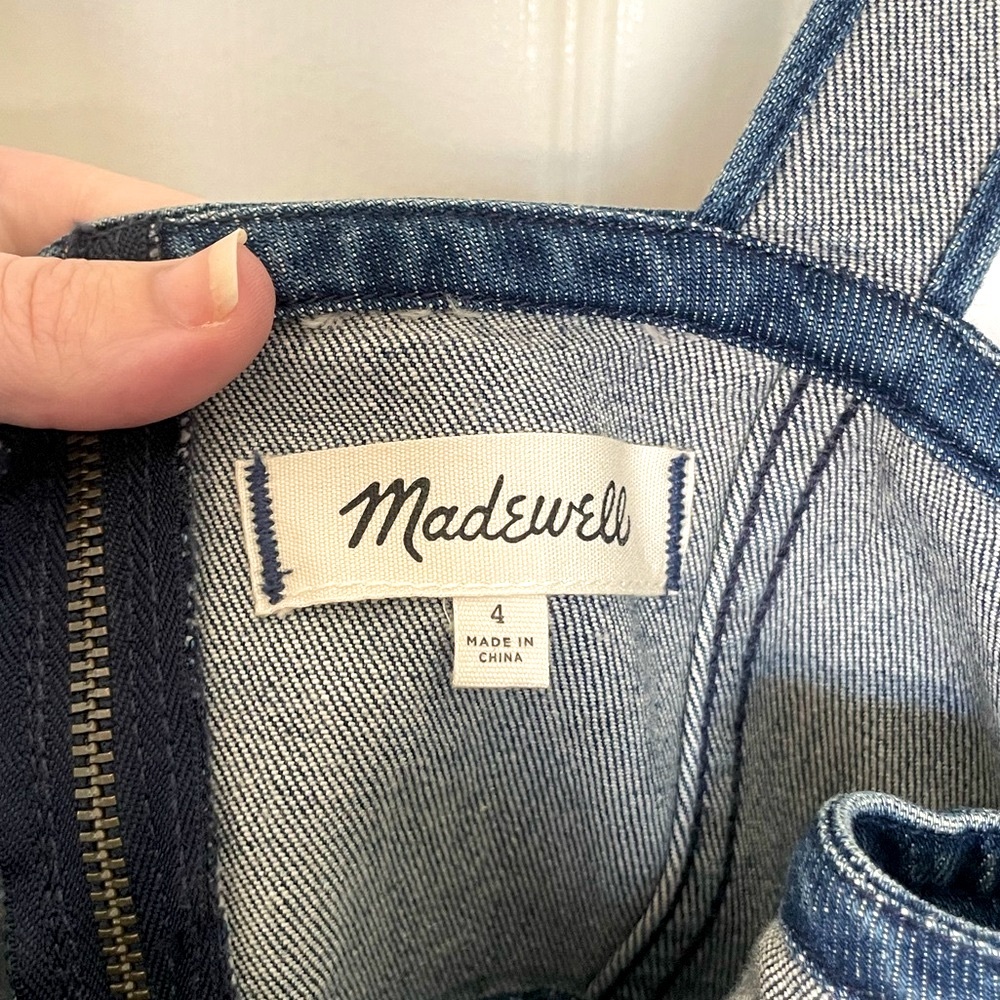 Denim Overall Dress - Picture 6 of 7